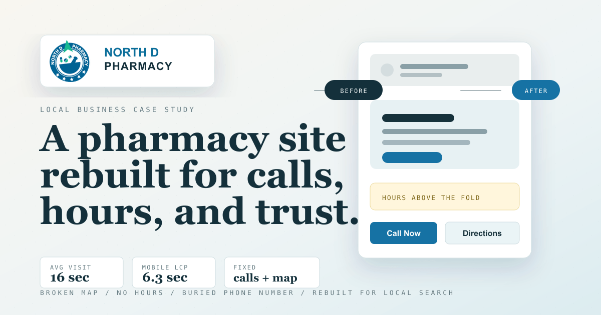 Local Pharmacy Website Redesign: What We Fixed